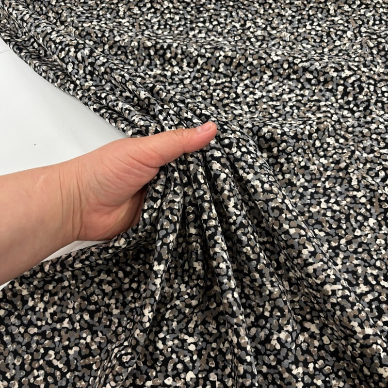 Granite Fleck Stretch Viscose Twill