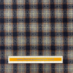 Dark Grey and Orange Plaid Wool