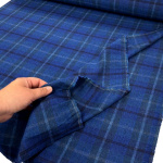 Royal Blue Check Wool