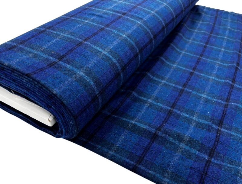 Royal Blue Check Wool
