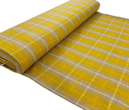 Mustard Gold Check Wool