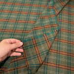 Green Hunting Check Wool