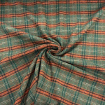 Green Hunting Check Wool