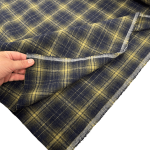Navy and Olive Check Wool